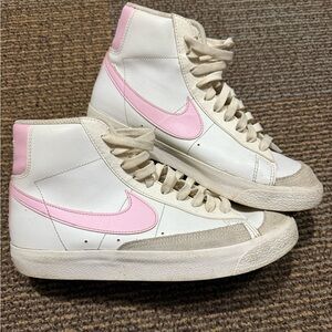 Nike Blazer high white pink foam size 6.5Y/8W